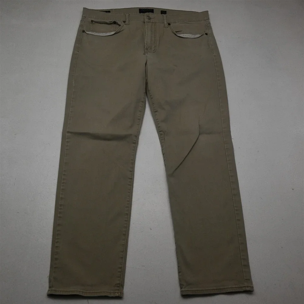 Lucky Brand 36x32 Khaki Brushed 121 Slim Straight Mens Jeans